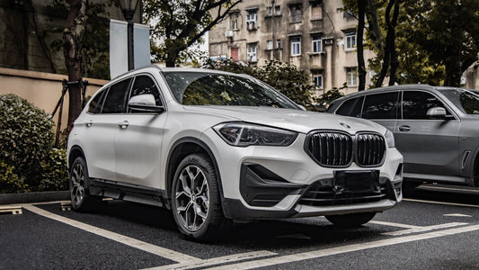 BMW X1 xDrive25e xDrive25i x/sDrive20i sDrive18i xDrive25d sDrive20d sDrive18d sDrive16d F48 LCI 2019 2020 2021 2022 with Aftermarket Parts - Dual Slat Front Kidney Grill Pre-preg Carbon Fiber from Aero Republic