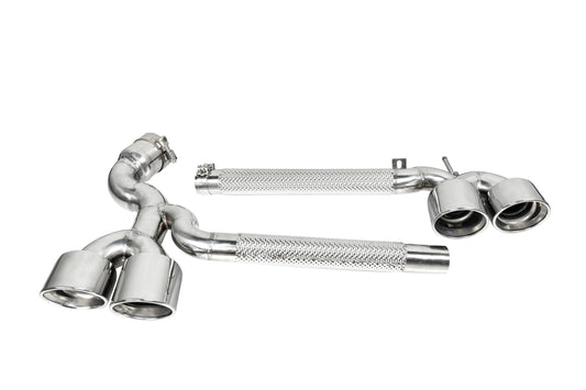 BMW X3 30i xDrive G45 2025-ON with Aftermarket Parts - Axle-back Exhaust Quad Exit Tips Conversion Stainless Steel / Carbon Fiber from Aero Republic