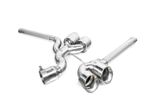 BMW X3 30i xDrive G45 2025-ON with Aftermarket Parts - Axle-back Exhaust Quad Exit Tips Conversion Stainless Steel / Carbon Fiber from Aero Republic