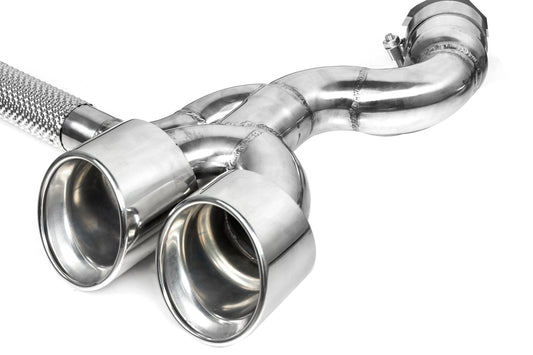 BMW X3 30i xDrive G45 2025-ON with Aftermarket Parts - Axle-back Exhaust Quad Exit Tips Conversion Stainless Steel / Carbon Fiber from Aero Republic