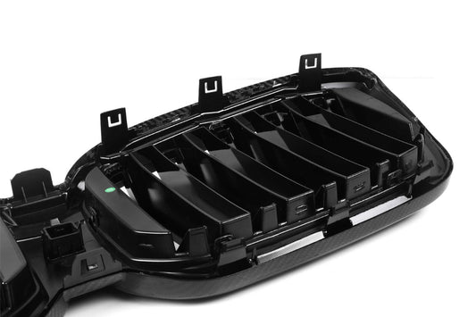 BMW X3 M40 s/x Drive 340 G01 LCI 2022 2023 2024 & X4 M40 xDrive 30 G02 LCI 2022 2023 2024 with Aftermarket Parts - Dual Slat Front Kidney Grill Pre-preg Carbon Fiber from Aero Republic