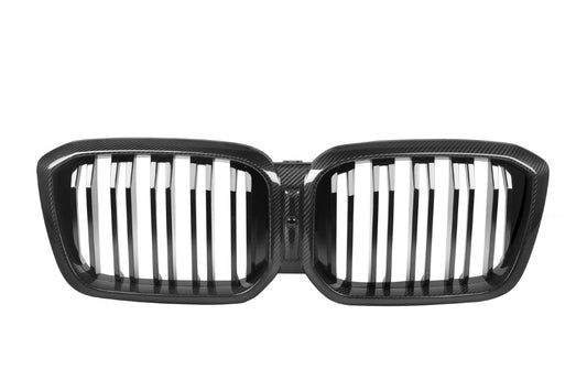 BMW X3 M40 s/x Drive 340 G01 LCI 2022 2023 2024 & X4 M40 xDrive 30 G02 LCI 2022 2023 2024 with Aftermarket Parts - Dual Slat Front Kidney Grill Pre-preg Carbon Fiber from Aero Republic