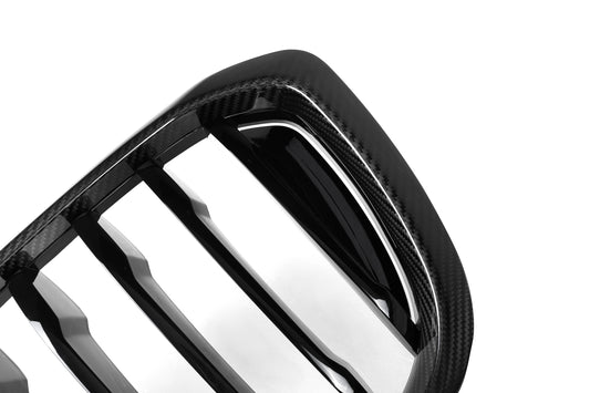 BMW X3 M40 s/x Drive 340 G01 Pre-LCI 2019 2020 2021 & X4 M40 xDrive 30 G02 Pre-LCI 2019 2020 2021 with Aftermarket Parts - Single Slat Front Kidney Grill Pre-preg Carbon Fiber from Aero Republic