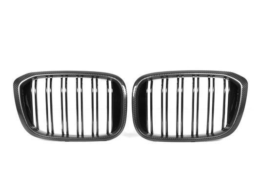 BMW X3 M40 s/x Drive 340 G01 Pre-LCI 2019 2020 2021 & X4 M40 xDrive 30 G02 Pre-LCI 2019 2020 2021 with Aftermarket Parts - Dual Slat Front Kidney Grill Pre-preg Carbon Fiber from Aero Republic