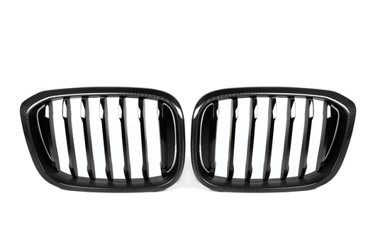 BMW X3 M40 s/x Drive 340 G01 Pre-LCI 2019 2020 2021 & X4 M40 xDrive 30 G02 Pre-LCI 2019 2020 2021 with Aftermarket Parts - Single Slat Front Kidney Grill Pre-preg Carbon Fiber from Aero Republic