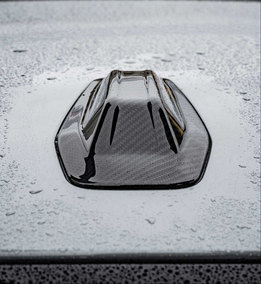 BMW X3 M50i/30i xDrive G45 2025-ON with Aftermarket Parts - OEM Style Antenna Trim Cover Dry Pre-preg Carbon Fiber from Aero Republic