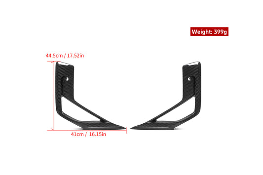 BMW X3M X3MC F97 LCI 2022-ON & X4M X4MC F98 LCI 2022-ON with Aftermarket Parts - OE Style Front Canards Carbon Fiber from Aero Republic