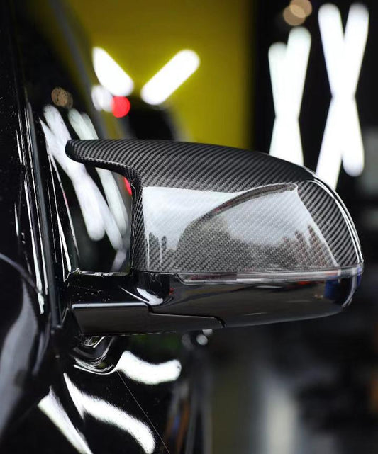 BMW X3M X3MC F97 & X4M X4MC F98 2019 2020 2021 (Fits Both Pre-LCI & LCI) 2020 2021 2022 2023 2024 with Aftermarket Parts - OE Style Replacement Mirror Caps Pre-preg Carbon Fiber from Aero Republic