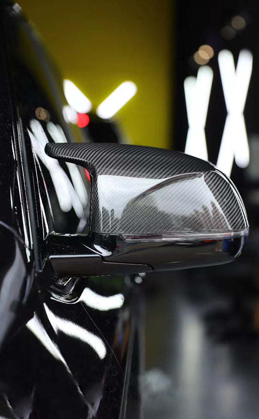 BMW X3M X3MC F97 & X4M X4MC F98 2019 2020 2021 (Fits Both Pre-LCI & LCI) 2020 2021 2022 2023 2024 with Aftermarket Parts - OE Style Replacement Mirror Caps Pre-preg Carbon Fiber from Aero Republic
