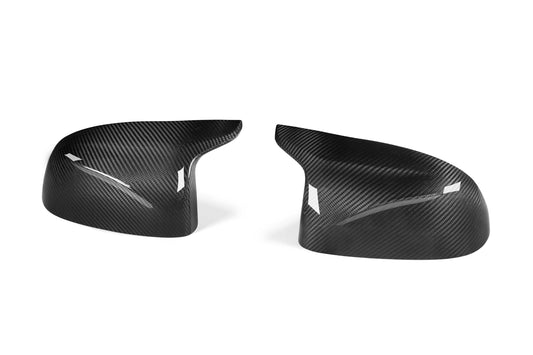 BMW X3M X3MC F97 & X4M X4MC F98 2019 2020 2021 (Fits Both Pre-LCI & LCI) 2020 2021 2022 2023 2024 with Aftermarket Parts - OE Style Replacement Mirror Caps Pre-preg Carbon Fiber from Aero Republic