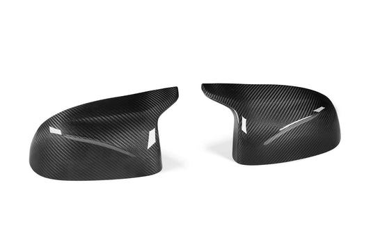 BMW X3M X3MC F97 & X4M X4MC F98 2019 2020 2021 (Fits Both Pre-LCI & LCI) 2020 2021 2022 2023 2024 with Aftermarket Parts - OE Style Replacement Mirror Caps Pre-preg Carbon Fiber from Aero Republic