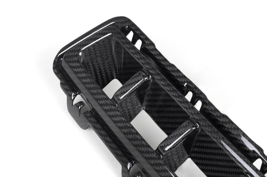 BMW X5 M60i s/x Drive 40i xDrive 50e G05 LCI 2024-ON with Aftermarket Parts - MP Style Front Bumper Side Vent Valences Trim Carbon Fiber from Aero Republic