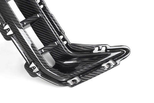BMW X5 M60i s/x Drive 40i xDrive 50e G05 LCI 2024-ON with Aftermarket Parts - MP Style Front Bumper Side Vent Valences Trim Carbon Fiber from Aero Republic