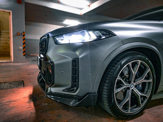 BMW X5 M60i s/x Drive 40i xDrive 50e G05 LCI 2024-ON with Aftermarket Parts - OE Style Front Bumper Vent Valences Trim Carbon Fiber from Aero Republic