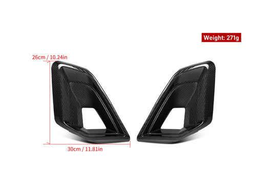 BMW X5 M60i s/x Drive 40i xDrive 50e G05 LCI 2024-ON with Aftermarket Parts - OE Style Front Bumper Vent Valences Trim Carbon Fiber from Aero Republic