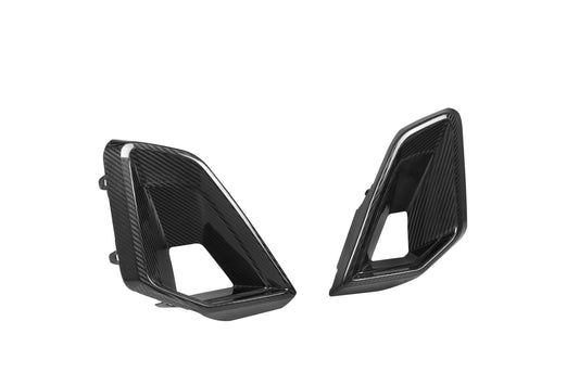 BMW X5 M60i s/x Drive 40i xDrive 50e G05 LCI 2024-ON with Aftermarket Parts - OE Style Front Bumper Vent Valences Trim Carbon Fiber from Aero Republic