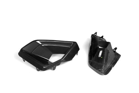 BMW X5 M60i s/x Drive 40i xDrive 50e G05 LCI 2024-ON with Aftermarket Parts - OE Style Front Bumper Vent Valences Trim Carbon Fiber from Aero Republic