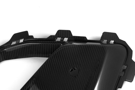 BMW X5M X5MC F95 LCI 2024-ON & X6M X6MC F96 LCI 2024-ON with Aftermarket Parts - OE Style Front Bumper Side Lower Vent Trim Carbon Fiber from Aero Republic