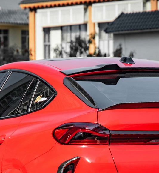 BMW X6 G06 & X6M X6MC F96 (Fits Both Pre-LCI & LCI) 2020-ON with Aftermarket Parts - MP Style Rear Window Fins Side Louvers Dry Pre-preg Carbon Fiber from Aero Republic