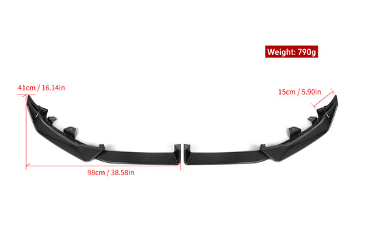BMW X6 M60i s/x Drive40i/e G06 LCI 2024-ON with Aftermarket Parts - MP Style Front Lip Pre-preg Carbon Fiber from Aero Republic