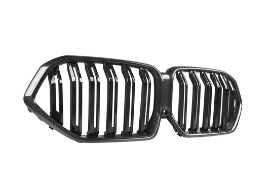 BMW X6 M60 sDrive40 xDrive40 G06 Pre-LCI 2020 2021 2022 2023 & X6M X6MC F96 Pre-LCI 2020 2021 2022 2023 with Aftermarket Parts - Dual Slat Front Kidney Grill Pre-preg Carbon Fiber from Aero Republic