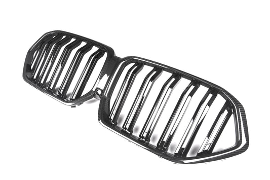 BMW X6 M60 sDrive40 xDrive40 G06 Pre-LCI 2020 2021 2022 2023 & X6M X6MC F96 Pre-LCI 2020 2021 2022 2023 with Aftermarket Parts - Dual Slat Front Kidney Grill Pre-preg Carbon Fiber from Aero Republic