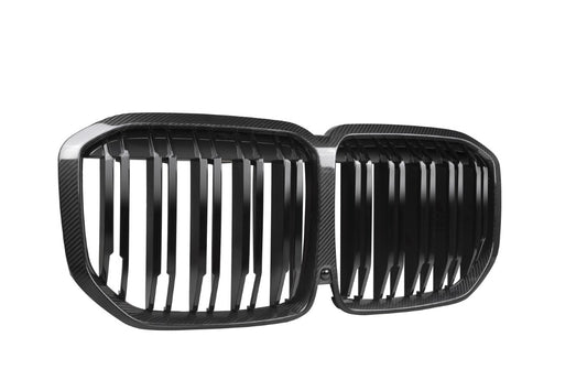 BMW X7 M50i xDrive50i G07 Pre-LCI 2019 2020 2021 2022 with Aftermarket Parts - Dual Slat Front Kidney Grill Pre-preg Carbon Fiber from Aero Republic