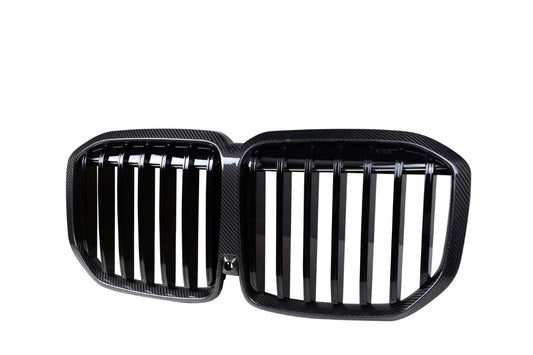 BMW X7 M60 M50i xDrive50i xDrive40i G07 LCI 2019 2020 2021 2022 with Aftermarket Parts - Single Slat Front Kidney Grill Pre-preg Carbon Fiber from Aero Republic