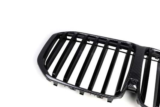 BMW X7 M60 M50i xDrive50i xDrive40i G07 LCI 2019 2020 2021 2022 with Aftermarket Parts - Single Slat Front Kidney Grill Pre-preg Carbon Fiber from Aero Republic