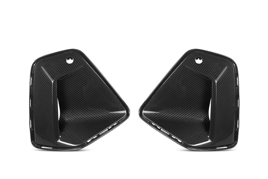 Aero Republic OE Style Front Bumper Side Lower Vent Trim for BMW i5 xDrive M60 & 5 Series 540i/550e xDrive G60 2024-ON Dry Pre-preg Carbon Fiber
