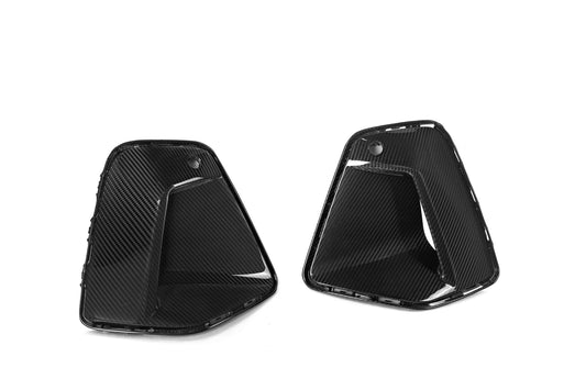 Aero Republic OE Style Front Bumper Side Lower Vent Trim for BMW i5 xDrive M60 & 5 Series 540i/550e xDrive G60 2024-ON Dry Pre-preg Carbon Fiber