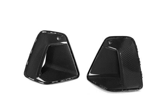 Aero Republic OE Style Front Bumper Side Lower Vent Trim for BMW i5 xDrive M60 & 5 Series 540i/550e xDrive G60 2024-ON Dry Pre-preg Carbon Fiber