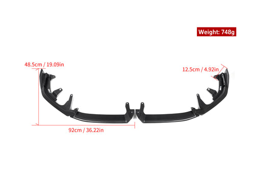BMW i5 xDrive40 / i5 eDrive40 / i5 M60 G60 2024-ON & 5 Series 540i xDrive / 530i xDrive / 530i / 550e xDrive G60 2024-ON with Aftermarket Parts - MP Style Front Lip Pre-preg Carbon Fiber from Aero Republic
