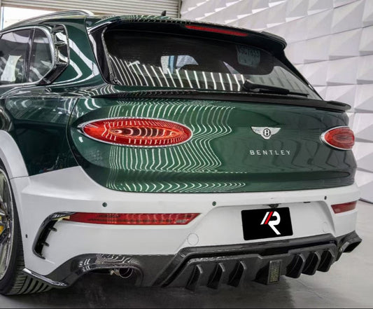 Bentley Bentayga V8 W12 with Aftermarket Parts - M Style Rear Bumper Pre-preg Carbon Fiber / FRP from Aero Republic