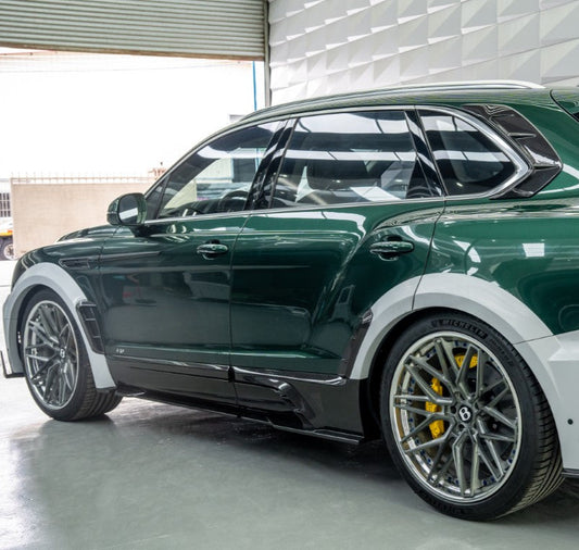 Bentley Bentayga V8 W12 with Aftermarket Parts - M Style Wheel Arches Pre-preg Carbon Fiber / FRP from Aero Republic