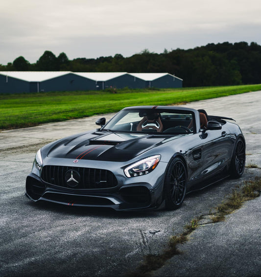 Mercedes Benz AMG GT GTS C190 2015 2016 2017 Pre-Facelift with Aftermarket Parts - RT Style Front Lip Carbon Fiber from Aero Republic