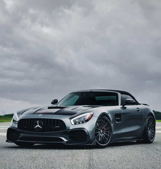 Mercedes Benz AMG GT GTS C190 2015 2016 2017 Pre-Facelift with Aftermarket Parts - RT Style Front Lip Carbon Fiber from Aero Republic
