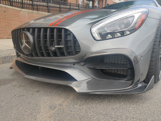 Mercedes Benz AMG GT GTS C190 2015 2016 2017 Pre-Facelift with Aftermarket Parts - RT Style Front Lip Carbon Fiber from Aero Republic