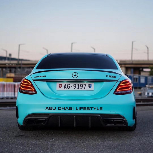 Mercedes Benz C-Class C63S C63 C43 AMG C300 W205 2016 2017 2018 2019 2020 2021 2022 Coupe Convertible (suitable for both pre-facelift and facelift) with Aftermarket Parts - MOD Style Rear Diffuser Carbon Fiber from Aero Republic