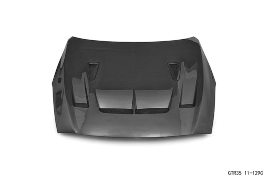 Nissan GTR Nismo T-Spec Premium Pure 2017-2024 (for installation on 2008-2016 vehicles, 2017-2024 front bumper is recommended) with Aftermarket Parts - DP Style Hood Bonnet Carbon Fiber / FRP from CMST Tuning