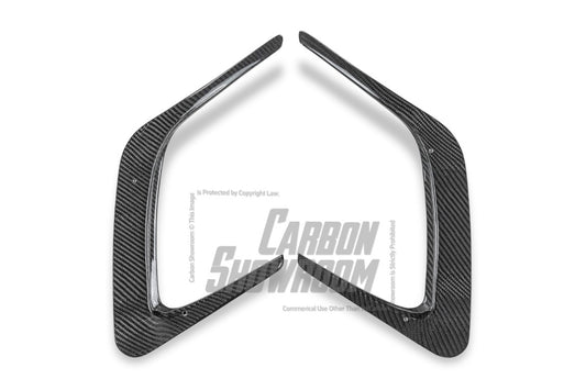 Aero Republic Carbon Fiber Rear Bumper Canards for Mercedes Benz 2015-21 W205 C300 C43 C63 C63S AMG Sedan 4 Door