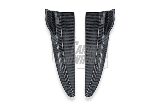 Aero Republic Carbon Fiber Rear Diffuser Side Valences Canards Trim for W205 C300 C43 C63 AMG Sedan 4 Door