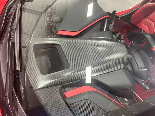 Chevrolet C8 Corvette Base 2020-ON & C8 Corvette Z06 2023-ON & C8 Corvette E-Ray 2024-ON with Aftermarket Parts - Interior Dashboard Hood Coverlay Dry Pre-preg Carbon Fiber from Aero Republic