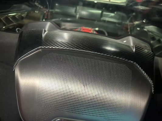 Chevrolet C8 Corvette Base 2020-ON & C8 Corvette Z06 2023-ON & C8 Corvette E-Ray 2024-ON with Aftermarket Parts - Interior Rear Speaker Trim Overlay Dry Pre-preg Carbon Fiber from Aero Republic