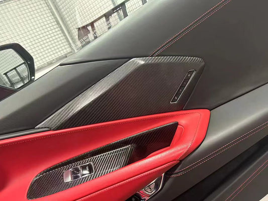 Chevrolet C8 Corvette Base 2020-ON & C8 Corvette Z06 2023-ON & C8 Corvette E-Ray 2024-ON with Aftermarket Parts - Interior Window Switches Covers Overlay Dry Pre-preg Carbon Fiber from Aero Republic