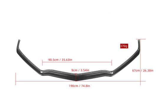 Chevrolet Corvette C8 Base 1LZ 2LZ 3LZ 1LT 2LT 3LT 2021-ON with Aftermarket Parts - Sports Front Lip Pre-preg Carbon Fiber from Aero Republic