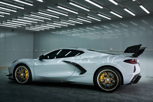 Chevrolet Corvette C8 Base E-Ray Z06 2020-ON with Aftermarket Parts - ZR1 Style Rear Wing Dry Pre-preg Carbon Fiber from Aero Republic