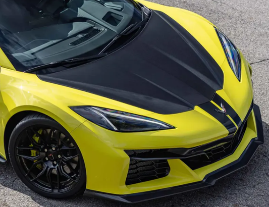 Chevrolet Corvette C8 Base Z06 2020-ON with Aftermarket Parts - OEM Style Hood Carbon Fiber from Aero Republic