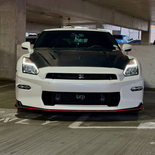 Nissan GTR Nismo T-Spec Premium Pure 2017-2024 (for installation on 2008-2016 vehicles, 2017-2024 front bumper is recommended) with Aftermarket Parts - DP Style Hood Bonnet Carbon Fiber / FRP from CMST Tuning