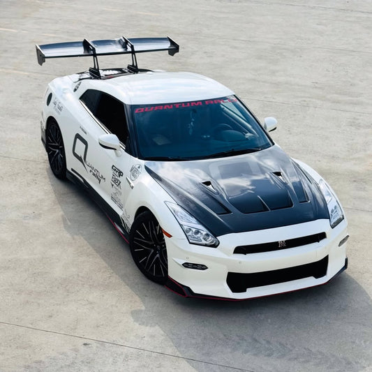 Nissan GTR Nismo T-Spec Premium Pure 2017-2024 (for installation on 2008-2016 vehicles, 2017-2024 front bumper is recommended) with Aftermarket Parts - DP Style Hood Bonnet Carbon Fiber / FRP from CMST Tuning